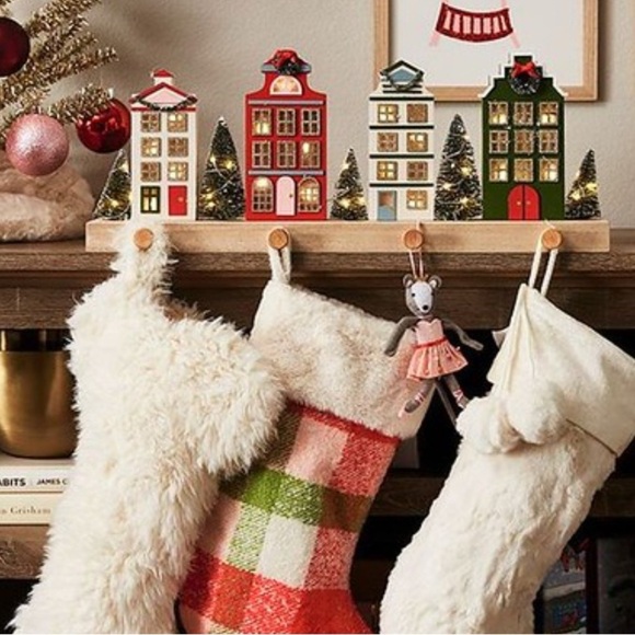 Lit Village Stocking Holder - Threshold NEW - Picture 1 of 6